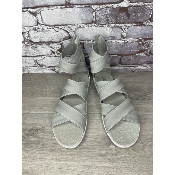 Sorel Out ‘N About Plus Light Grey Textile Spandex Strap Sandals Women 12M US/43 - Picture 12 of 16